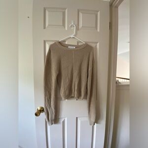 Nu-in Beige Crew Neck Sweater